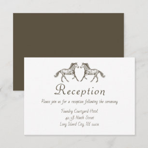 Convite Recepção de Casamento de Cavalo Ocidental País Mar