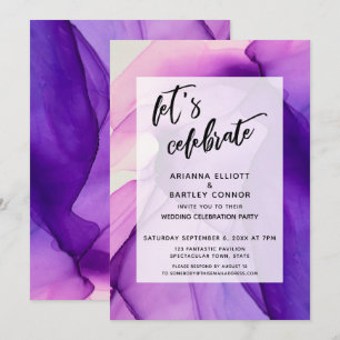 Convite Recepção de casamento de Celebração de Vamos d