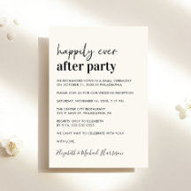 Recepção de casamento de Creme Moderno Mínimo