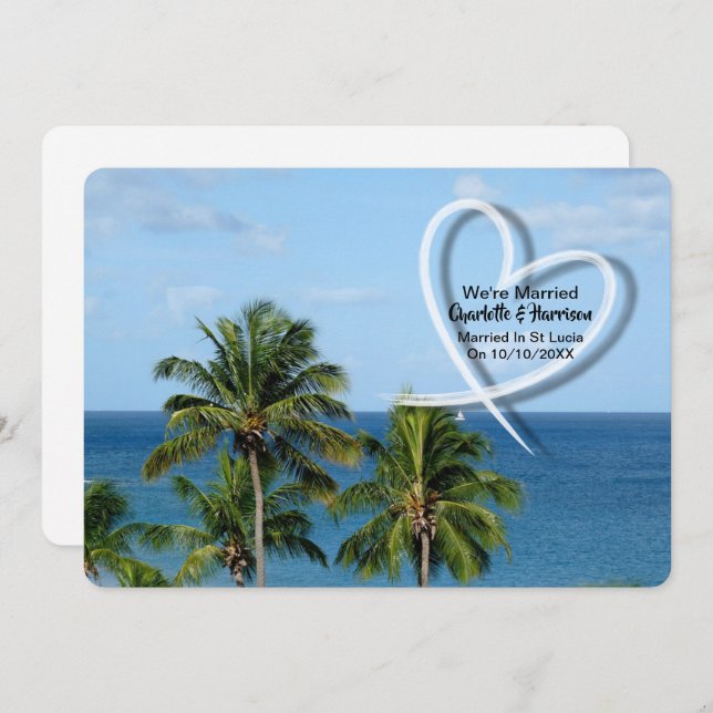 Convite Recepção de casamento de Elopete Apenas Ruas Casad (Frente/Verso)