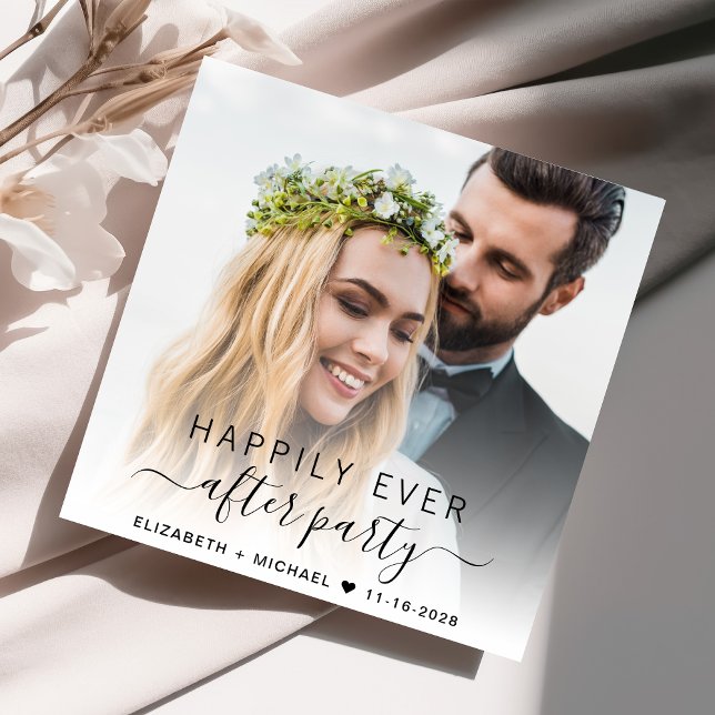 Convite Recepção de casamento de Fotografias Elegante (Criador carregado)