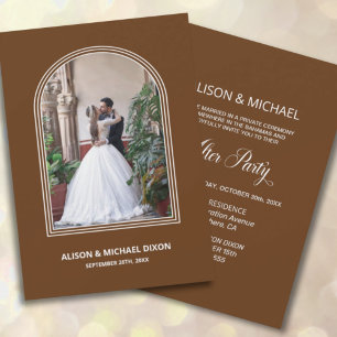 Convite Recepção de casamento de Fotografias Personalizada