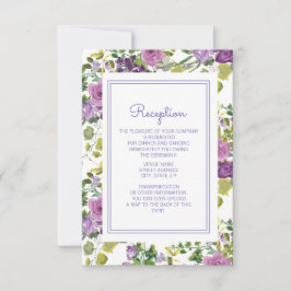 Convite Recepção de Casamento de Jardim Floral com Aquarel