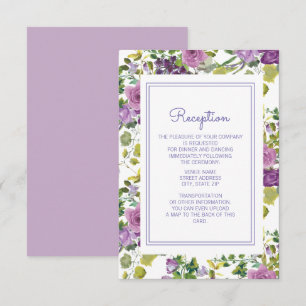 Convite Recepção de Casamento de Jardim Floral com Aquarel