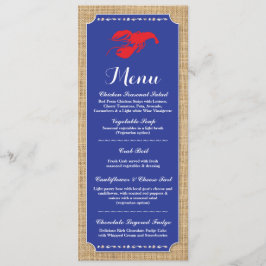 Convite Recepção de casamento de Menu Lagosta Lagosta Prai