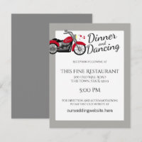Recepção de casamento de motocicletas e coração