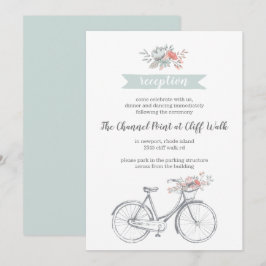 Convite Recepção de Casamento de Primavera de Jardim de Bi