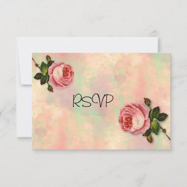 Convite Recepção de casamento de Verão RSVP (Frente)