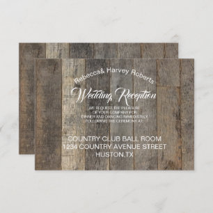Convite recepção de casamento do celeiro de madeira do paí
