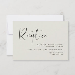 Convite Recepção de casamento elegante e moderna em sage c