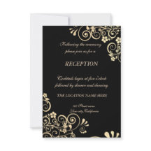 Recepção de Casamento Elegante Flores Douradas
