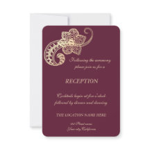 Recepção de Casamento Elegante Paisley Dourado