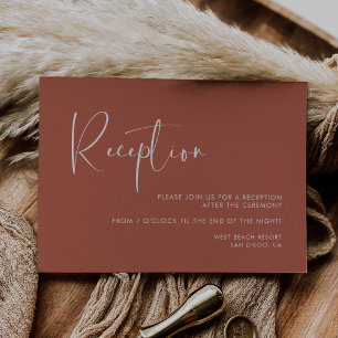 Convite Recepção de casamento em argila elegante e moderna