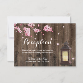 Convite Recepção de Casamento em Celeiro com Lanterna Vint