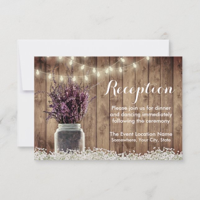 Convite Recepção de Casamento em Jarra de Pedra com Floral (Frente)