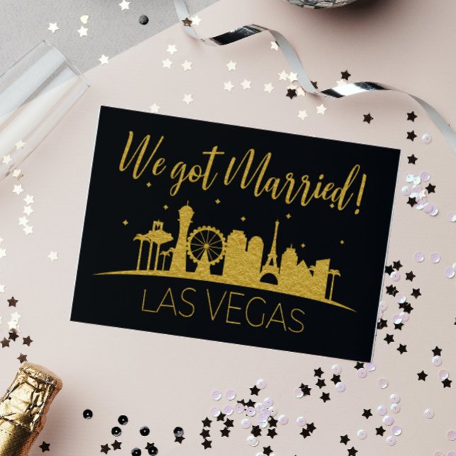 Convite Recepção de Casamento em Las Vegas com Ouro Preto (Criador carregado)