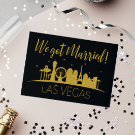 Convite Recepção de Casamento em Las Vegas com Tema Black 