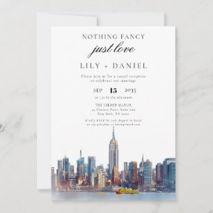 Convite Recepção de Casamento em Nova York Fuga