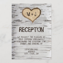 Convite Recepção de casamento entre a árvore de pássaros b