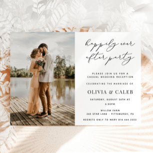 Convite Recepção de Casamento Felizes para Sempre