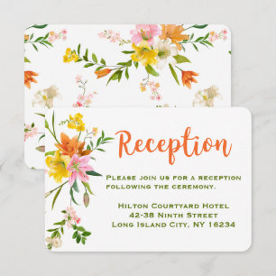 Convite Recepção de Casamento Floral com Flores de Lírio L