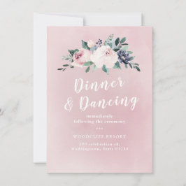 Convite Recepção de casamento floral de escamas botânicas 