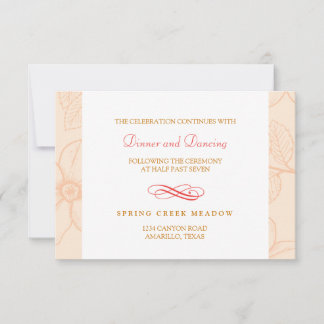 Convite Recepção de casamento floral de jardim de primaver