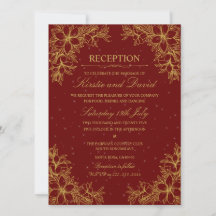 Recepção de casamento Floral do Ornamentado Dourad