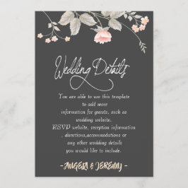 Convite Recepção de casamento floral em aquarela elegante 