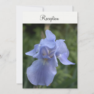 Convite Recepção de Casamento Floral Íris Azul-Pervinca