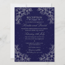 Recepção de casamento Floral Ornamentado de Prata