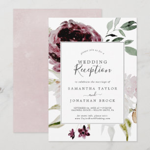 Convite Recepção de Casamento Floral Romance