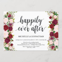 Recepção de Casamento Floral Rosa Marsala Elopemen