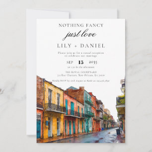 Convite Recepção de Casamento Fuga de New Orleans