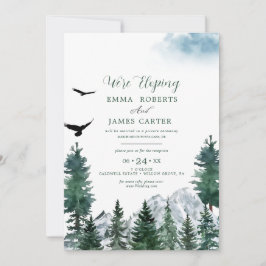 Convite Recepção de Casamento Furtivo em Destino nas Monta