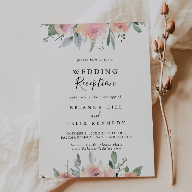 Convite Recepção de casamento Invertida Elegante (Criador carregado)