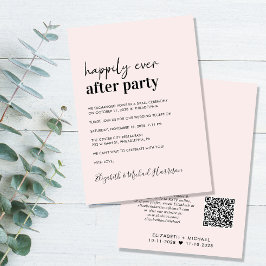 Convite Recepção de casamento Mínima Moderna do Código QR