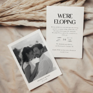 Convite Recepção de Casamento Minimalista Moderna "Estamos