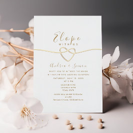Convite Recepção de Casamento Minimalista para Fugitivos