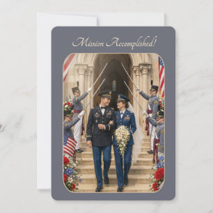 Convite Recepção de Casamento Missão Militar Cumprida