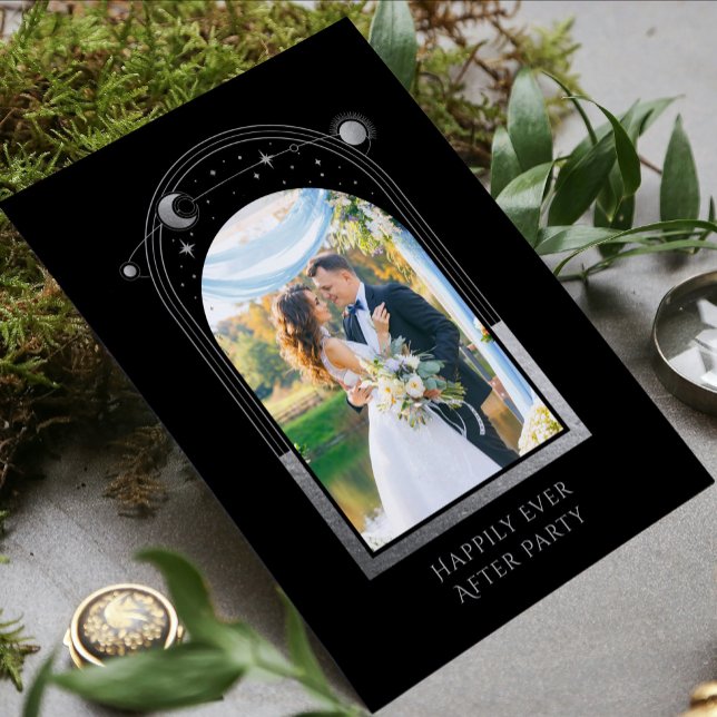 Convite Recepção de Casamento Místico Feliz para Sempre (Criador carregado)