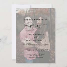 Convite Recepção de Casamento Moderna Simples em Vellum