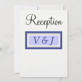 Convite Recepção de Casamento Monograma Periwinkle