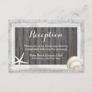 Convite Recepção de Casamento na Praia com Moldura de Made