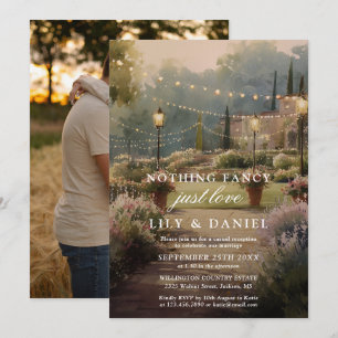 Convite Recepção de Casamento no Jardim Country Elopement