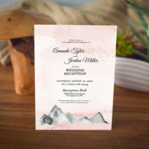 Convite Recepção de Casamento no Monte Pink Sunrise