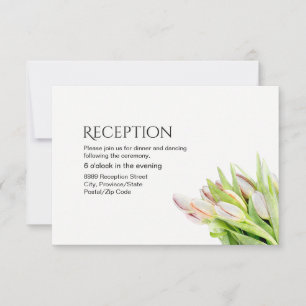 Convite Recepção de casamento personalizada, tulipa