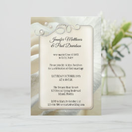 Convite Recepção de Casamento Pós-Cerimônia Rosa Marfim Pr