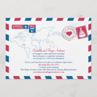 Recepção de Casamento Pós-Envio pelo Correio Aéreo