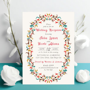 Convite Recepção de Casamento Romântico Moderno e Elegante